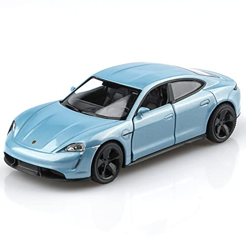 TOKAXI Porsche Taycan Druckguss-Auto-Modelle, Maßstab 1:36, zurückziehbare Fahrzeuge, Porsche-Spielzeugauto, Geschenke für Jungen und Mädchen
