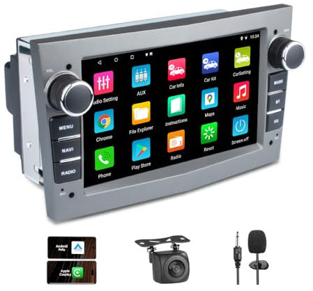 Autoradio, 2+32GB Android 11 per Opel con Carplay Bluetooth Auto Radio 2 DIN con Pantalla Táctil de 7 Pollici para Opel, Suppoto Bluetooth Vivavoce/Mirror Link/WiFi/FM/USB/GPS Navigazione
