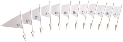 22YardsPro Cricket Boundary Marker Flags | Pack of 12 | Multiple Colours Available UK