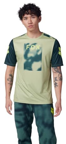Fox Racing Men's Ranger Short Sleeve Jersey Shirt, Pale Green Race Taunt, X-Large
