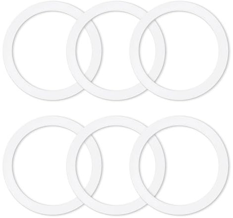 6 Pcs Gasket Seal Rings for Bialetti Moka Express Dama 6 Cups - Spare Food Grade Silicone Sealing Rings for Aluminium Stovetop Coffee Maker Pots (Better Than Rubber)