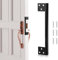7 Inch Door Latch Guard Plate, Latch Guard Plate Cover Heavy Duty L-Shaped Door Latch Shield Outswing Door Security Protector to Block Access to Door Lock/Deadbolt Latch(Matte Black)