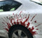 Blutspritzer Blut 1 Stück Aufkleber Radlauf Rad Radkasten Autoaufkleber UV& Waschanlagenfest,Profi Qualität