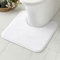 MIULEE Badematte Memoryschaum Badteppich U Förmige Badezimmerteppich Duschvorleger Teppich Badvorleger Duschmatte Deko Fussmatte rutschfeste Matte für Badezimmer Toilett WC 45x45 cm Weiß