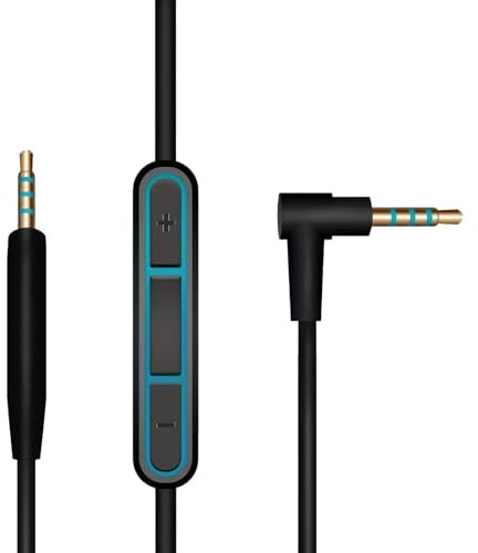 Gments Replacement Audio Cable 3.5mm to 2.5mm Stereo Jack Cord Headphones Wire Compatible with Bose Quietcomfort QC25 QC35 QC45 OE2 OE2i JBL AKG Series with In-line Mic Volume Control 1.2m Black