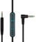 Gments Replacement Audio Cable 3.5mm to 2.5mm Stereo Jack Cord Headphones Wire Compatible with Bose Quietcomfort QC25 QC35 QC45 OE2 OE2i JBL AKG Series with In-line Mic Volume Control 1.2m Black