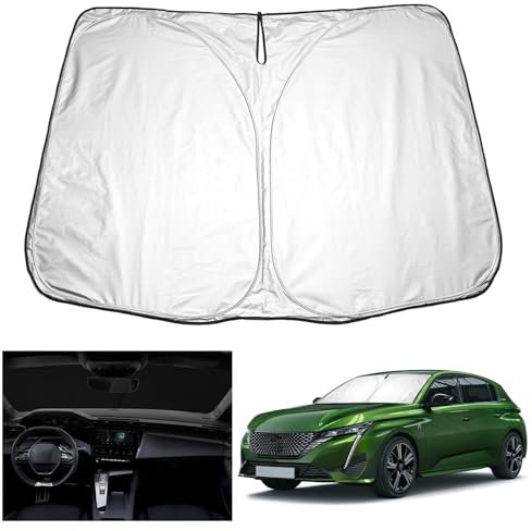 Parasol Coche Delantero para Peugeot 308 SW GT 2022-2024, Parasol Parabrisas Delantero,Parasol Coche Delantero Plegable,Protector Solar Cubierta de Parabrisas