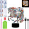 Starnearby DIY Diamond Painting Pferd Deko, 5D Diamant Painting Kreative Nachtlicht Bastelset Diamantmalerei Kunst Set, Ornamente Geschenke für Anfänger Hausgeschenk Deko für Mädchen