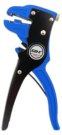 dijiusidy Schnelle Abisolierzange, scharfe Klinge für verschiedene Drähte, komfortabler Griff, Federstab, automatische Abisolierzange, Blau