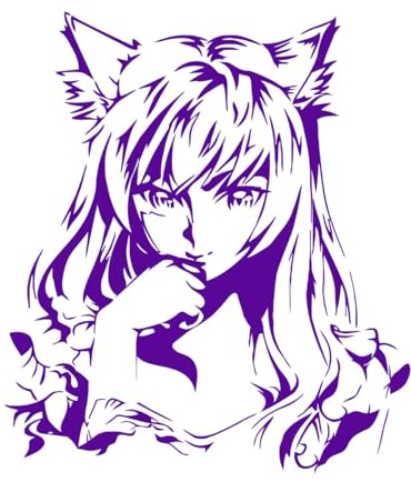 Wandaufkleber mit Anime-Mädchen, Vinyl, Manga, orientalisch, für Kinder, Jugendzimmer, Innenaufkleber, Wandbild, Wanddekoration, Jungenschlafzimmer, Poster, extragroß – 70 x 81 cm