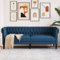 Willood Chesterfield-Sofa 3-Sitzer Blau Stoff