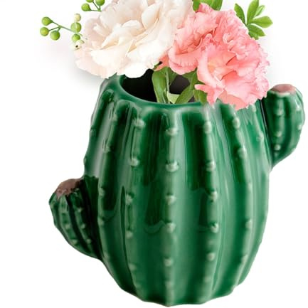 Kaktus Flower Vase, Flower Vase, Cute Vase, kleine Vase, lustig, Desk Decor, Kaktus Dekoration für Blumenarrangements, Home Decoration, Modern Kaktus Vase, dekorativ, Kaktus Blume Vase, einzigartig