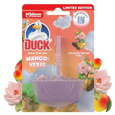 Duck Colouring Toilet Rim Block, Foaming Toilet Bowl Cleaner, Long-lasting Fragrance, Mango Verse, 36g