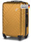 Xonic Design Reisekoffer - ABS Hartschalen Koffer mit 360° Leichtlauf-Rollen - hochwertiger Trolley mit Zahlenschloss in M-L-XL oder Set (Braun Gold, XL)