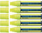 Schneider Maxx 260 Kreidestift (5 + 15 mm Strichstärke, feucht abwischbar, wasserbasiert, geruchsneutral) 5er Pack gelb