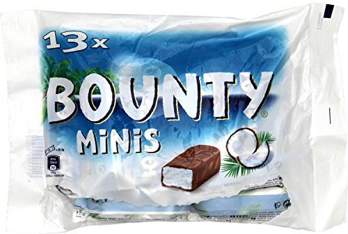 BOUNTY - Minis Barres chocolat et noix de coco - 13 minis barres - Paquet de 403g
