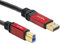 Delock Kabel USB 3.0 Typ-A Stecker > USB 3.0 Typ-B Stecker 3 m Premium, 82758, Rot, Schwarz