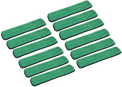 Real Clean 12 Pack of 36 Industrial and Commercial Microfiber Dry Dusting Mop Pad for Flat Frames By Real Clean