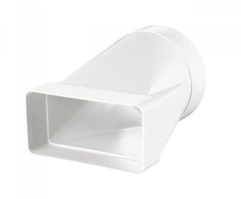 Verbindungsstück für Flachkanal 110x53mm auf Lüftungsrohr D100mm
