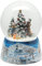 Weihnachten Schneekugel Spieluhr | Weihnachtsbaum schmücken | Sockel Winterlandschaft | 100 mm breit, 140 mm hoch | Schüttelkugel mit Weihnachtsmelodie | 20141