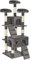 tectake® Tiragraffi per Gatti con Casette, Tiragraffi Gatto con Piattaforme e Colonna Grattatoio, Albero per Gatti Altezza 170 cm, Torre Gatti per Interni, Casa per Gatti - Grigio