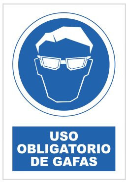 S21 Señalización SOR1045.G - Señal uso obligatorio de gafas multicolor