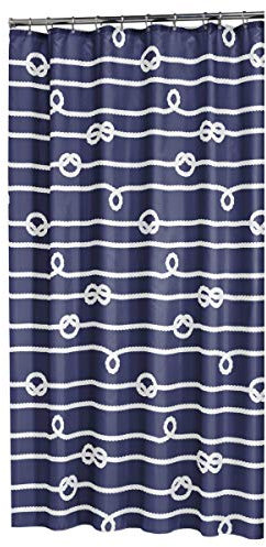 Sealskin Textil Duschvorhang Rope, Farbe: Blau, B x H: 180 x 200 cm
