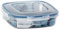 Lock & Lock HSM8442EM - Recipiente cuadrado para almacenamiento de alimentos, plástico, transparente
