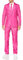 Suitmeister Men's Party Costumes - Slim Fit Solid Color Suit for Leisure - Halloween Parties and Party Wear - Pink