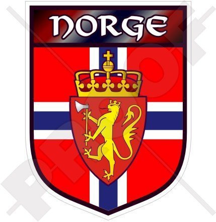 NORWEGEN Norwegisches Schild NORGE 100mm Auto & Motorrad Aufkleber, Vinyl Sticker