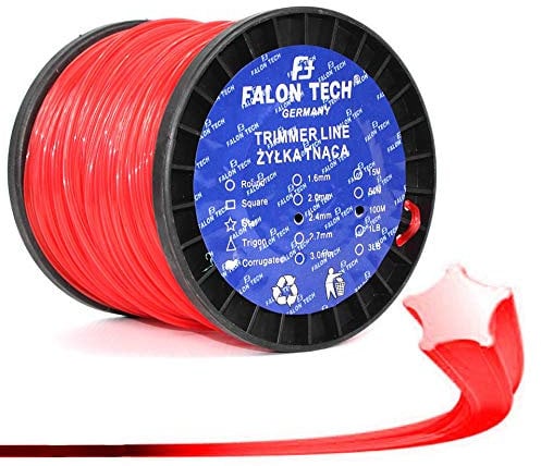 100m / 5-Kant / 2,4mm universal, robuster Mähfaden Ersatzfaden für Motorsense Freischneider