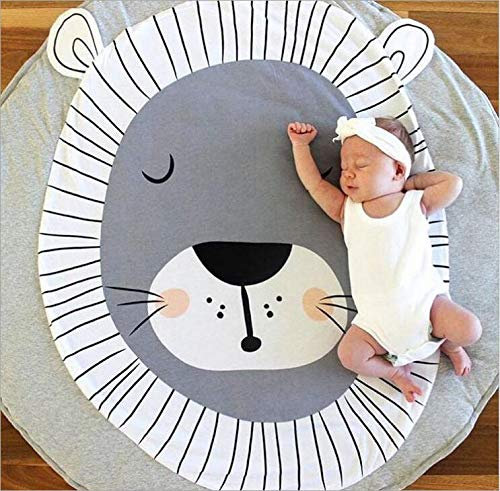 Queta Coperta Morbida Coperta in Cotone Morbido Materassino Tappetino da Gioco per Bambini in Cartone Animato da 90 cm