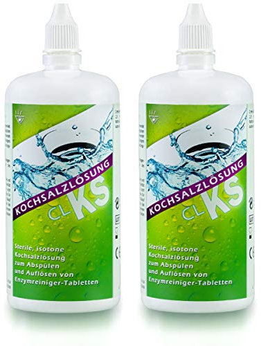 Sterile, isotone Kochsalzlösung CL KS für alle Kontaktlinsen (Duo-Pack 2 x 250 ml)