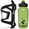Cube HPP Right Side Loading Cage - Black & Icon Bottle - Green, 750ml / Lightweight Bicycle Cycling Cycle Bike MTB Mountain Road Water Drink Flask Bidon Bracket Mount Holder HPA HPP Set Accessories