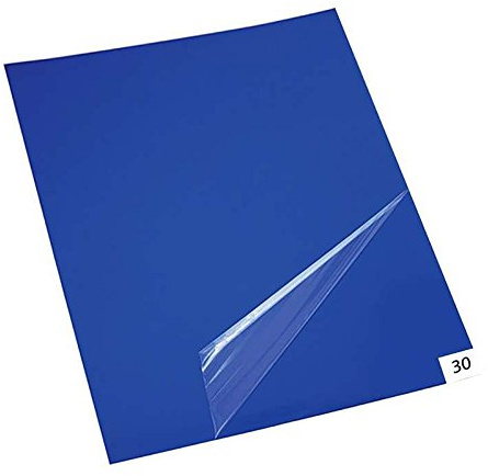 10 Matten/Box, 30 Schichten pro Matte, 91,4 x 114,3 cm, 4,5 C blaue Klebematte, Sauberraum-Matten/PVC-Klebematten, für den Boden (für Zuhause/Labor/medizinische Büros)