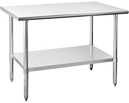 Hally Stainless Steel Table for Prep & Work 30 x 48 Inches NSF Commercial