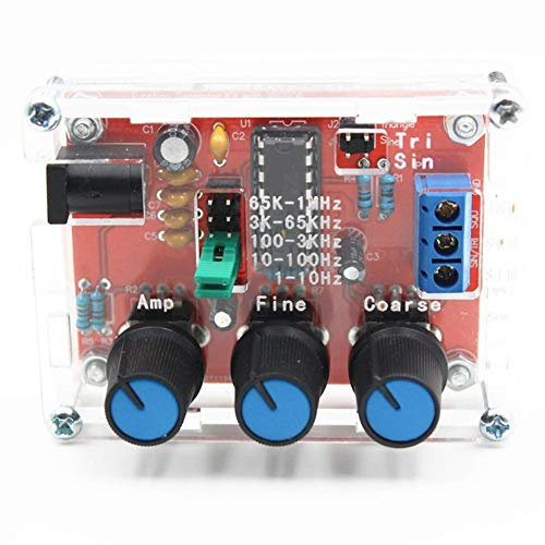 XR2206 Function Generator, High Accuracy Generator DIY Kit, Adjustable Frequency Function Generator, Sine/Triangle/Square Output 1HZ-1MHZ(Parts + Shell + Manual)