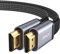 JSAUX 4K HDMI Cable 3M, Flat Slim HDMI 2.0 Cable Ultra High Speed 18Gbps Thin Lead Support 3D, UHD 4K@60Hz, 2160P, HD 1080P Video, Ethernet Compatible with Fire TV, HDTV, PlayStation PS4 PS3 - Grey