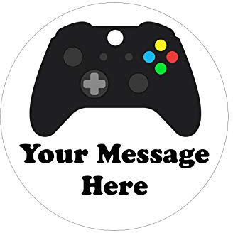 A4 Edible Decor Icing Sheet PERSONALISED Gaming controller Xbox Style 7-8 Circle Cake Topper Decoration - Great for larger cakes