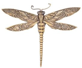Libellentanz-Brosche, antikes Gold, Libellen-Brosche, antike Brosche, Libellen-Anstecknadel, Libellen-Metall-Brosche, Vintage-Gold-Libellen-Schmuck, Messing