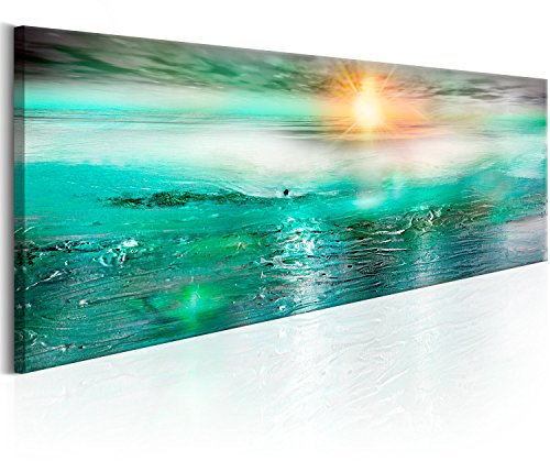 B&D XXL - Peinture acrylique Paysage 135x45 cm - Effet texturé ou coup de pinceau - Décoration avec finition faite à la main - Finition artisanale - Abstrait Artistique c-A-0111-b-d