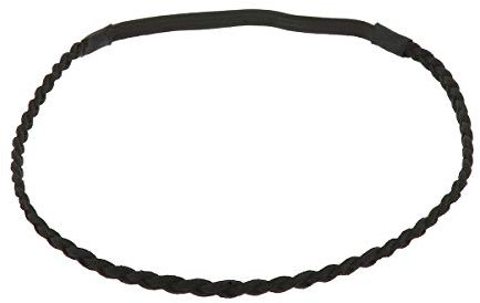 Schwarzes Damen Haarband - Suede Einfaches und Einfarbiger Geflochtenes Hairband, Samtaspekt - Einheitsgrößer Dünnes Stirnband - Hochzeit Vintage Headband - Original Look Boho, Hippie