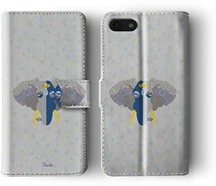 Tirita Wallet Flip Phone Case Compatible with iPhone 11 Animals Pets Elephant Grey