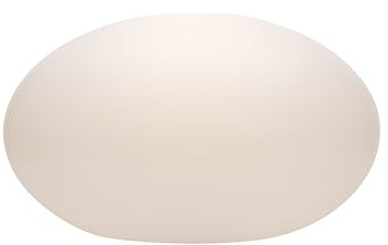 8 seasons design Shining Eye, ovale LED Kugel 42 x 24 cm (weiß), E27 Fassung inkl. Leuchtmittel in warmweiß, Leuchtkugel für außen und innen, Garten, Balkon, Terrasse