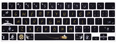MMDW Silicone Magic Keyboard Cover Skin for iPad Pro 12.9 Inch Magic Keyboard(4nd Generation) 2020 Model MXQU2LL/A,for iPad Pro 12.9 Keyboard Protector Accessories,Astronaut