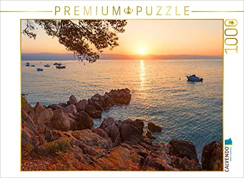 CALVENDO Puzzle Felsenstrand Moscenicka Draga | 1000 Teile Lege-Größe 64 x 48 cm Foto-Puzzle für glückliche Stunden