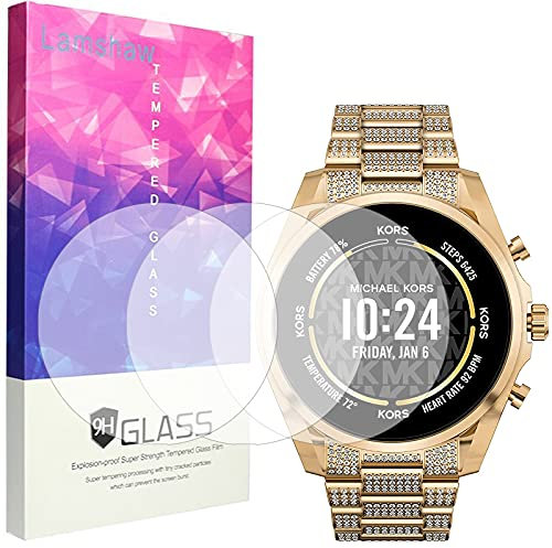 Giaogor Compatible with Michael Kors Gen 6 Bradshaw Screen Protector, 9H Tempered Glass Screen Protector Compatible with Michael Kors Gen 6 Bradshaw Smartwatch/MK Gen 6 Bradshaw 2021 (3 pack)