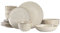 Service de vaisselle à deux cuves Gibson Elite Matisse, service pour 4 personnes (16 pièces), taupe