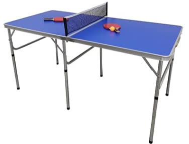 Sallurmose Faltbarer Tennistisch mit Netz Tragbarer Outdoor-Tischtennistisch Ping-Pong-Tisch-Set für Camping-Outdoor-Sportarten