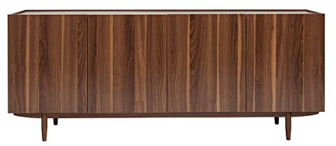 Miliboo Buffet Vintage en Bois foncé 4 Portes L180 cm SANAA